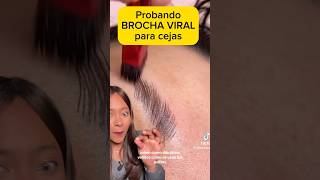 Probé la brocha mas viral de cejas, y esto fue lo que pasó 🫣 #brochasdemaquillaje #productosvirales