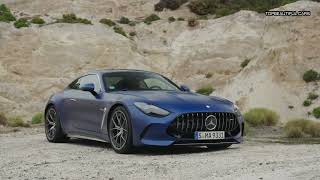 2024 Mercedes AMG GT 63 4Matic+ Coupe-Spectral Blue-Exterior Interior and Driving