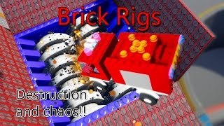 Brick Rigs PC Causing Mayhem and destruction to cars!!