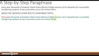 Lecture 6 - Paraphrasing