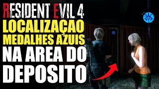 RESIDENT EVIL 4 REMAKE Localização de todos os medalhões azuis na área do deposito