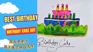 How to draw birthday cake idea How to draw birthday cake step by step easy birthday cake#art#drawing