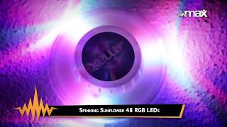 Max 48 RGB LED Spinning Sunflower Party Light