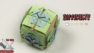 [ORIGAMI TUTORIAL] Buttonhole Flower Cube || Decorations