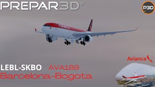 [P3D V5.2] l AerosoftA330 l Barcelona - Bogota l Longhual