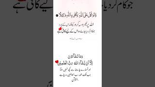 Allah Per Bharosa rakho | Quran Qoutes #shorts