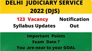 DJS 2022 | Notification Out| Syllabus Changes #delhijudiciary2022 #djs2022 #delhijudiciary2022