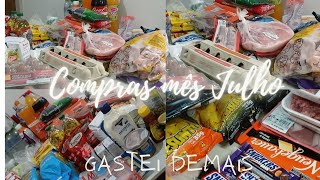 COMPRAS DO MÊS DE JULHO! PRECISAVA COMPRAR MUITA COISA