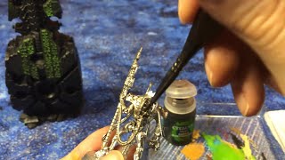 ASMR Painting Necrons Part 1 (Overlord & Convergence of Dominion) Relaxing Warhammer Hobby Time