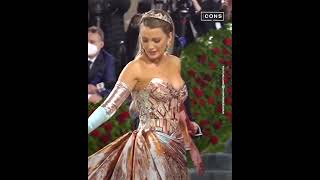 Each year Blake Lively makes her big entrance at the MET Gala #celebritynews #explore #shorts