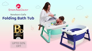 StarAndDaisy Bathtub For Newborn Baby - Newborn Comfort to Toddler Fun