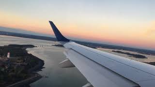 Final Approach/Landing in Boston (BOS) from Philadelphia (PHL) - JetBlue E190