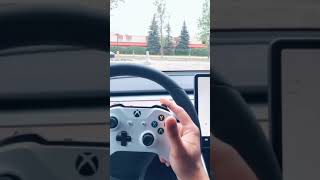 My Xbox controller is now connected to the Tesla. What are your thoughts? - Tesla Living #Shorts