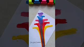 Reverse Thread Art 💙| String pull Art 😍💕🫶🏻#shorts #youtubeshorts #creative #painting #bmartcreations