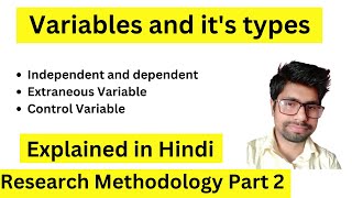 Variables and it's types in Research Methodology |  UGC NET | Research Methodology Part 2