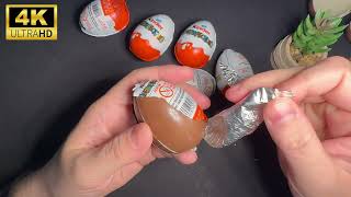 ASMR 🍬 3 kinder surprise eggs - Unboxing