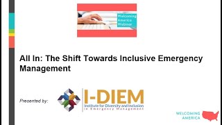 All In: The Shift Towards Inclusive Emergency Management