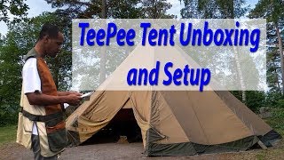 Easy TeePee Tent Setup and Unboxing Surprise!