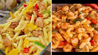 Spicy chicken macaroni pasta / chicken cheesy white sauce pasta/2 pasta recipes | Khanam's Kitchen