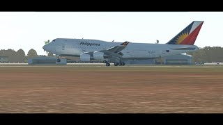 #Swiss001Landing Philippine Airlines B747-400 one SMOOTH AS BUTTER Landing into Mactan-Cebu Intl.