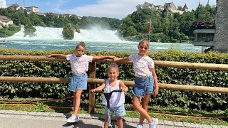 TOUR OF THE BIGGEST WATERFALL IN EUROPE,RHEINFALL ,SWITZERLAND