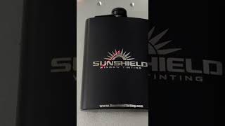 Flask & cards personalized for #1 window tint company in Tampa Florida #windowtint #windowtinting