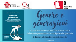 'Genere e generazioni' di Tiziana Chiappelli e Erika Bernacchi