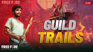 NFG_TELUGU GUILD TRAILS ||FREE FIRE TELUGU LIVE🎯ROAD TO 100K SUBS 🎯#NFG #ffguildtest #1v2