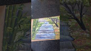 easy water fall painting/#trendingshorts #art #delighthouseart