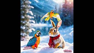 #rabbitlove #rabbitvideos #rabbits #birds #animallover #viralshort #trendingnow #viralvideo #shorts