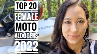 Top 20 - Biggest Female Motorcycle / Motovlogger Channels on YouTube - 2022