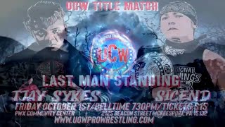 OCTOBER 1ST - UCW - LAST MAN STANDING