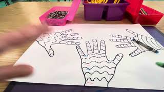 Color patterns on your handprints