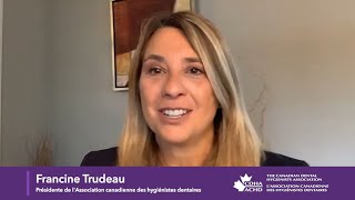 Message de bienvenue à l’ACHD de la présidente de 2023–2024, Francine Trudeau