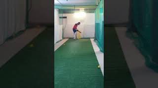 Indoor cricket nets practice