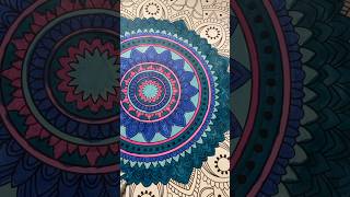 PART 6 Pink and Blue mandala #fyp #art @ohuhuart_official #ohuhumarkers #colors #viralvideo