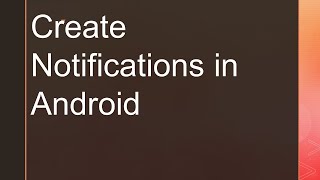 How to create Notifications in Android (Android Studio) | Android Tutorial - Quick + Easy