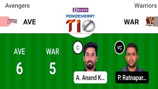 AVE vs WAR || AVE vs WAR Dream11 || AVE vs WAR Dream11 Prediction || AVE vs WAR Today Match