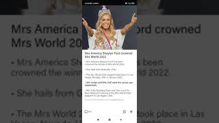 Mrs World 2022: Mrs America Shaylyn Ford takes the crown; UAE & Jordan runner ups