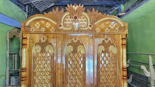 Wooden 3 door wardrobe design 2024 | Latest 3 door almirah design in India