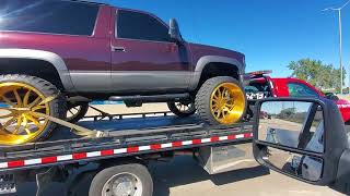 Bluetooth footage of a classic Chevrolet yukon on 28" off roads getting V.I.P. service.