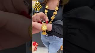 روائع الذهب 🔥اجمل طقم ذهب ليرات رشادية اصلية راقي وحديث🔥🔥#gold  #shorts