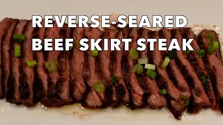 Reverse-Seared Skirt Steak | Honey Garlic Butter Sauce