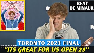 Jannik Sinner vs De Minaur ''Its Great For Us Open 2023 - Toronto Rogers Cup Final Press Conference