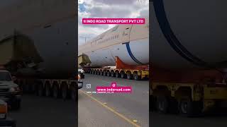 Huge aeroplane transportation on truck must watch #indo #indoroadtransportpvtltd #transport #trucks