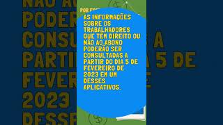 PIS o Abono Salarial está previsto pra começar a ser pago em Fevereiro de d 2023.#pis #abonosalarial