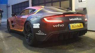 Aston Martin ONE-7 starts Engine ! ( GUMBALL 3000 )