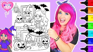 Coloring Kimmi The Clown Halloween Coloring Book Halloween House Coloring Page | Ohuhu Art Markers