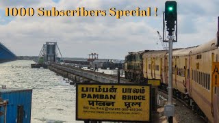 Train Journey From Legendary Pamban Bridge : 16851 Chennai - Rameswaram Express (Boat Mail)