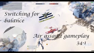 Battlefield 1 - Air Assault round, SWITCHING TEAMS for balance, 34-1